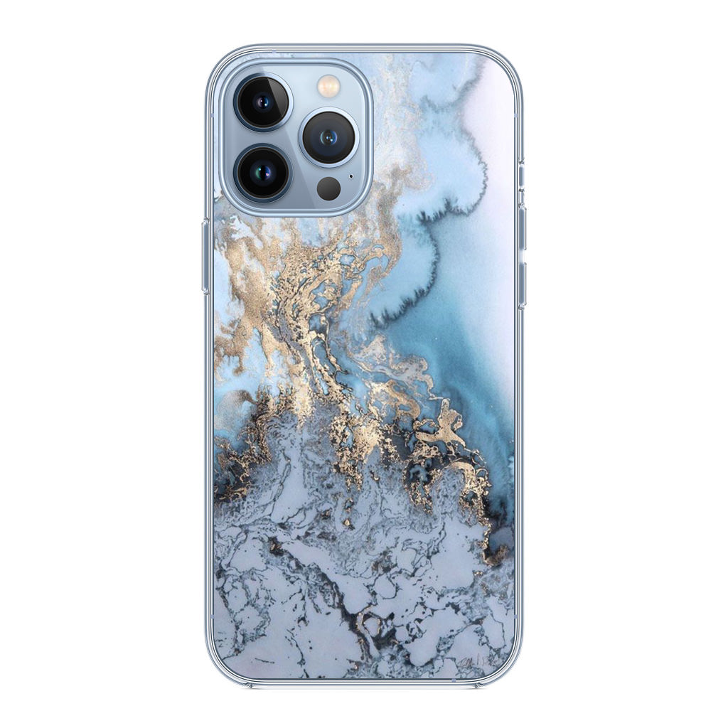 Golden Azure Marble iPhone 13 Pro / 13 Pro Max Case