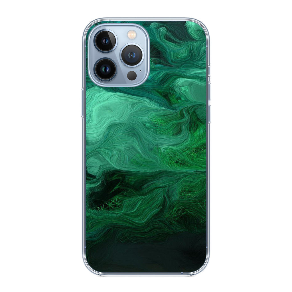 Green Abstract Art iPhone 13 Pro / 13 Pro Max Case