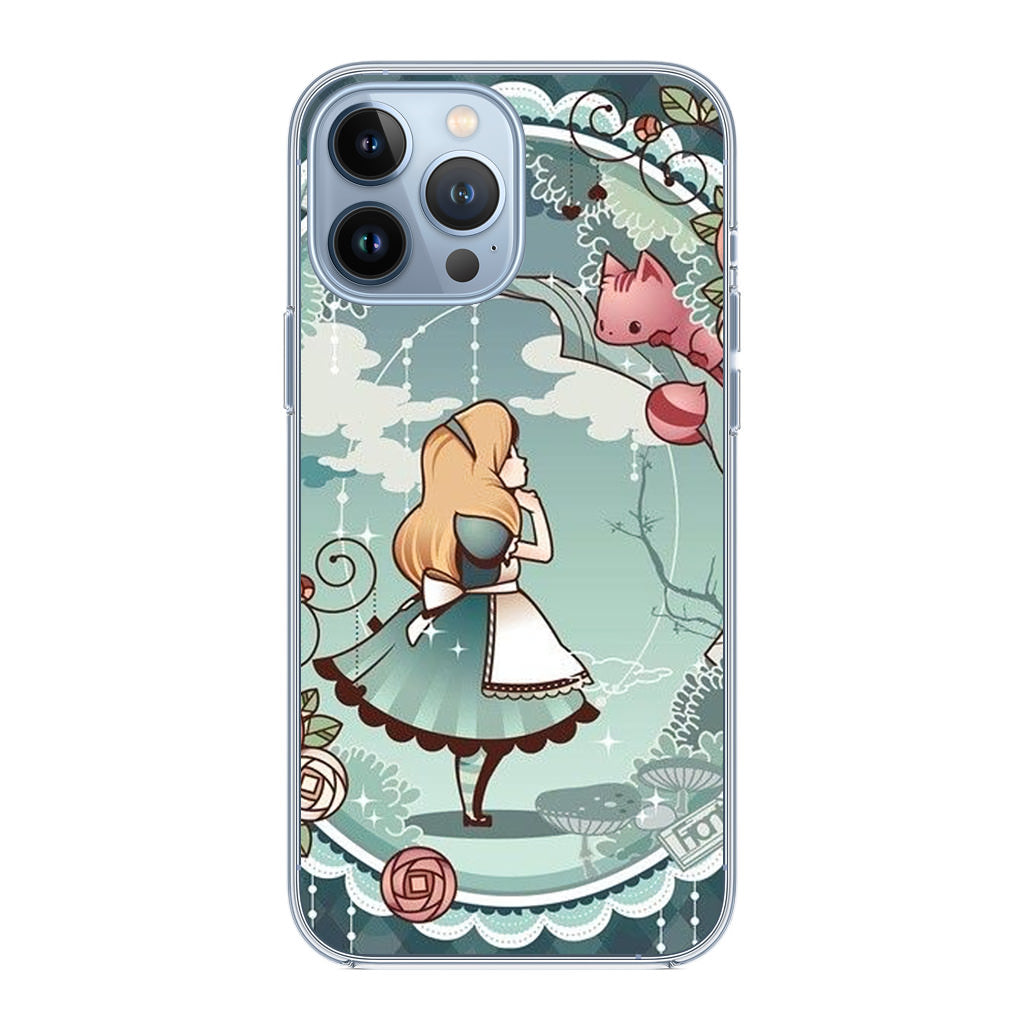 Alice And Cheshire Cat Poster iPhone 13 Pro / 13 Pro Max Case