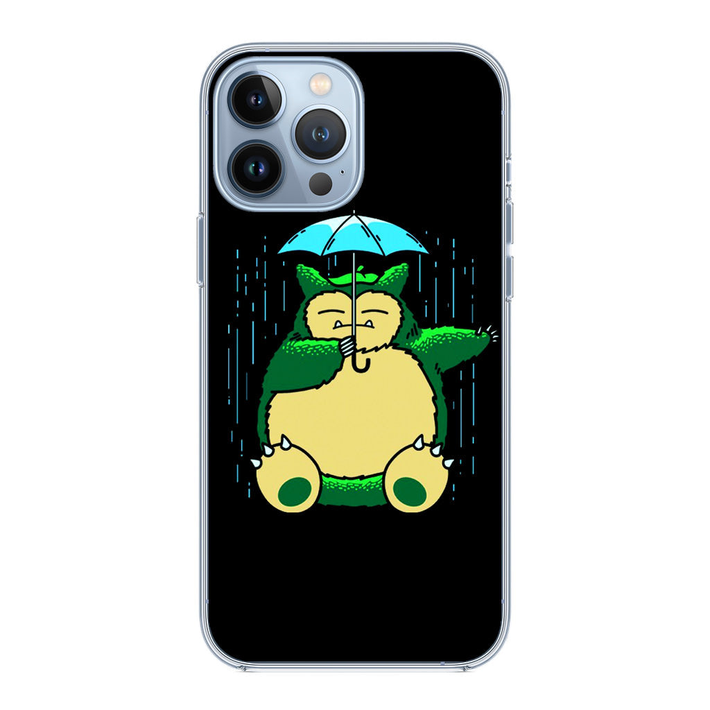 Cute Snorlax Umbrella iPhone 13 Pro / 13 Pro Max Case