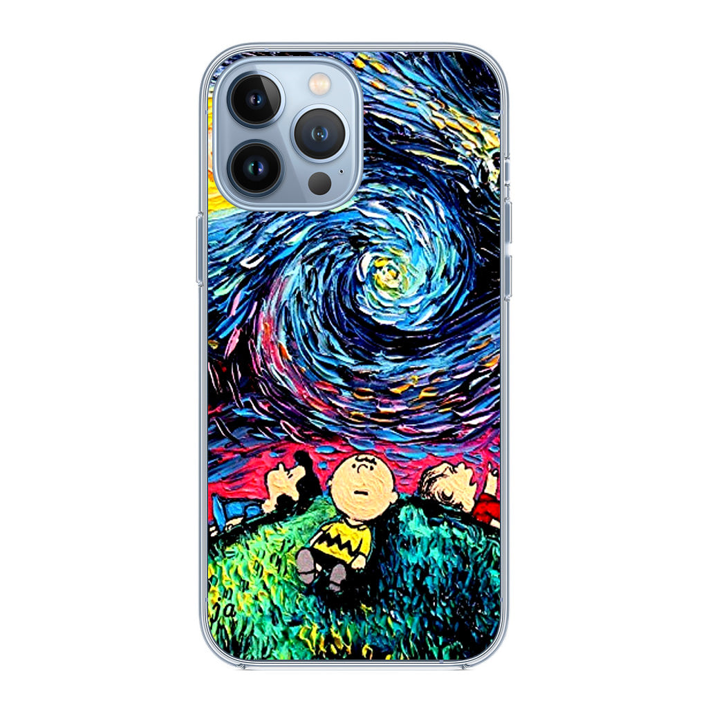 Peanuts At Starry Night iPhone 13 Pro / 13 Pro Max Case