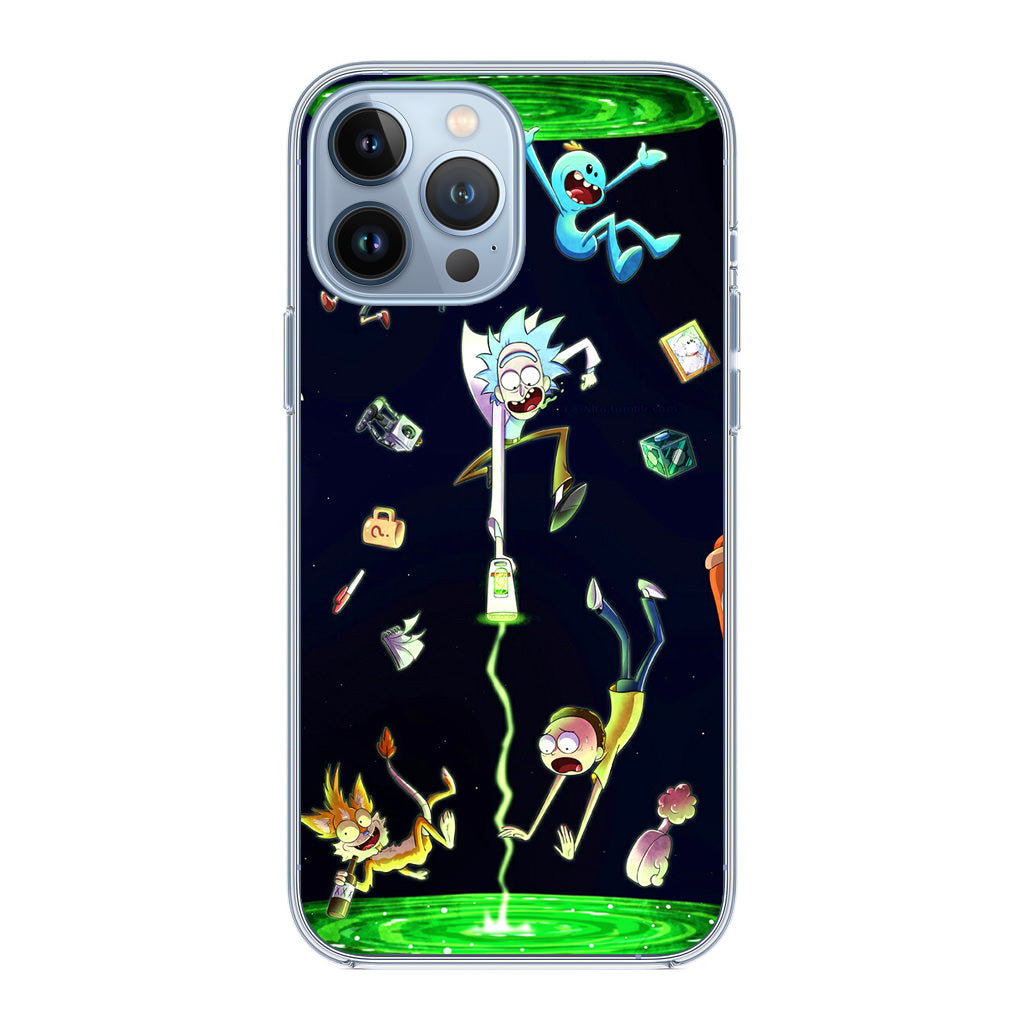 Rick And Morty Portal Fall iPhone 13 Pro / 13 Pro Max Case