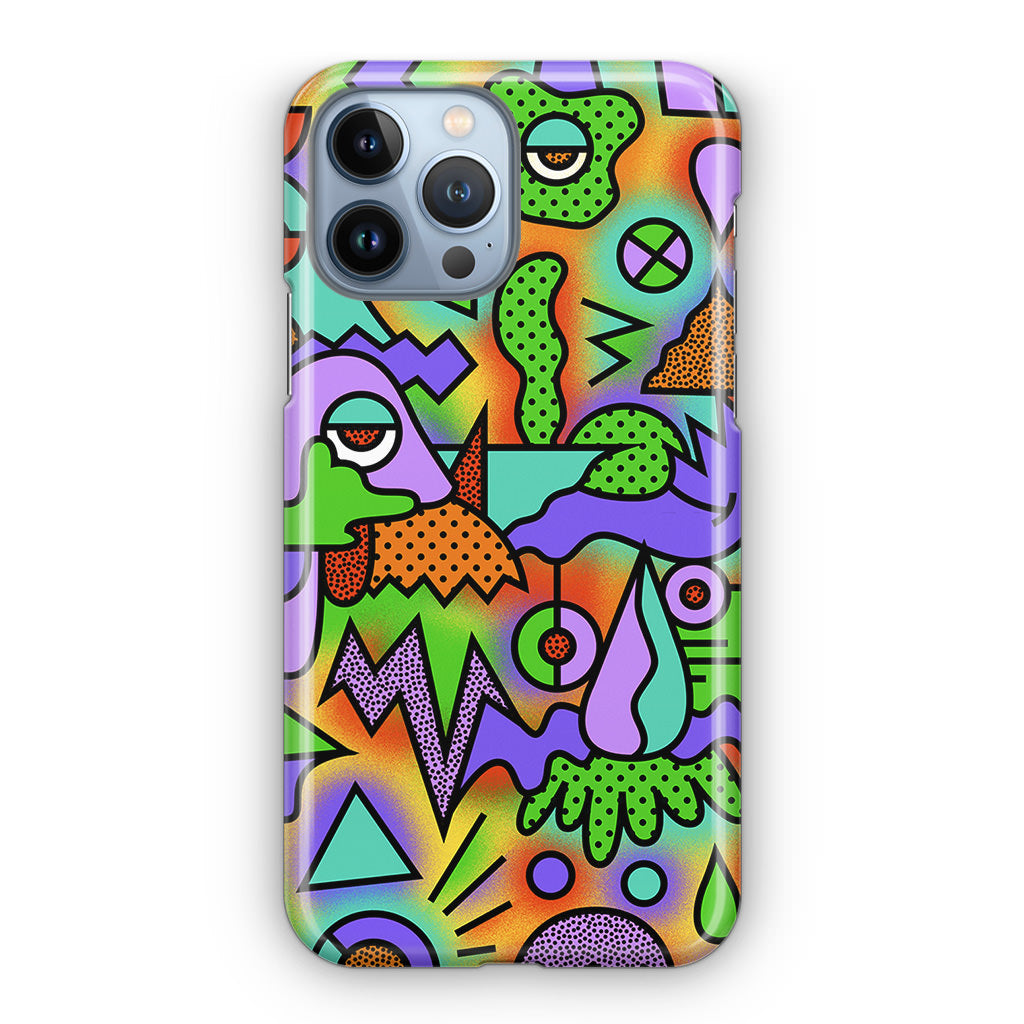 Abstract Colorful Doodle Art iPhone 13 Pro / 13 Pro Max Case