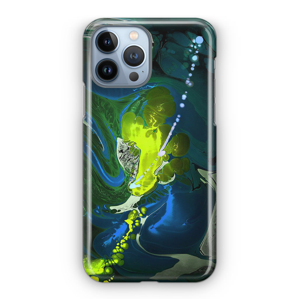 Abstract Green Blue Art iPhone 13 Pro / 13 Pro Max Case
