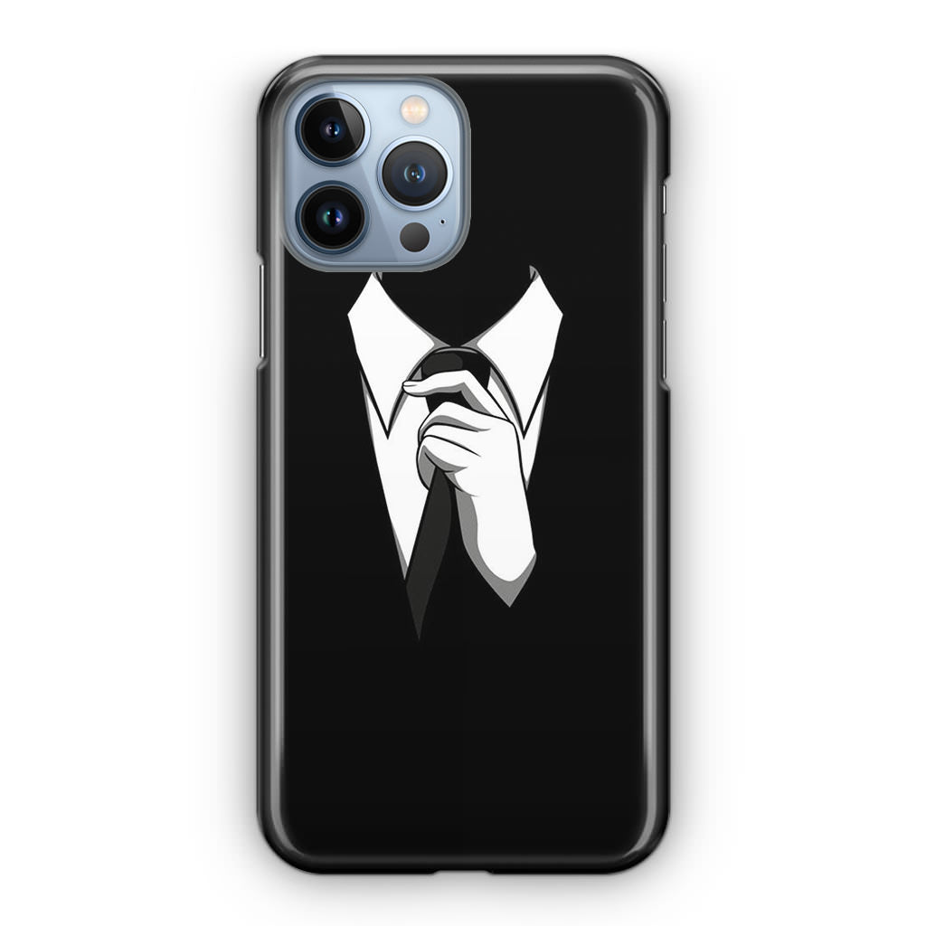 Anonymous Black White Tie iPhone 13 Pro / 13 Pro Max Case