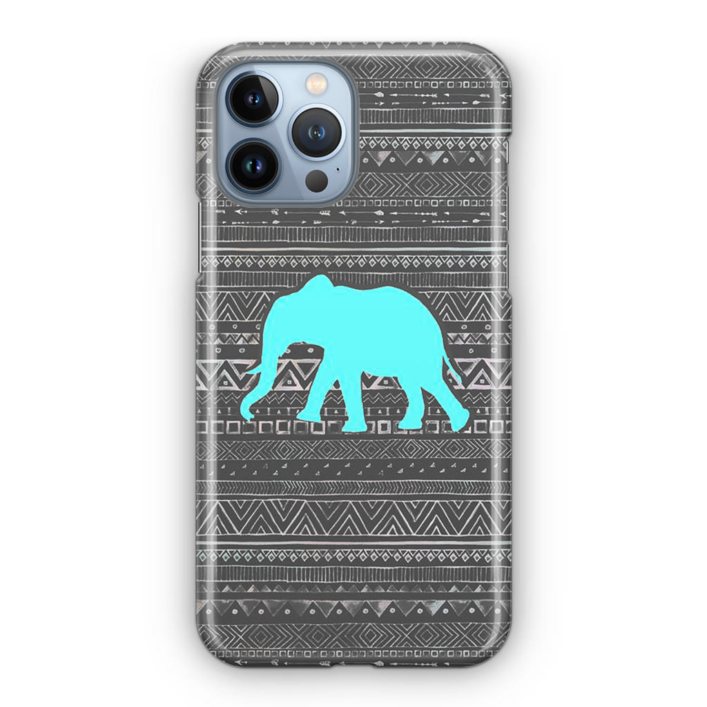 Aztec Elephant Turquoise iPhone 13 Pro / 13 Pro Max Case