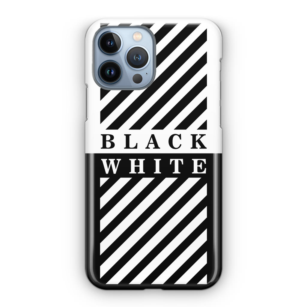 Black White Stripes iPhone 13 Pro / 13 Pro Max Case