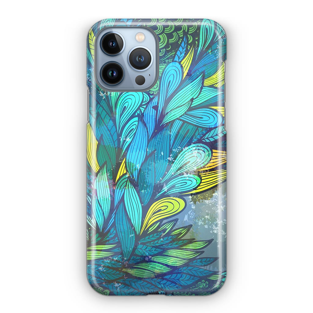 Colorful Art in Blue iPhone 13 Pro / 13 Pro Max Case