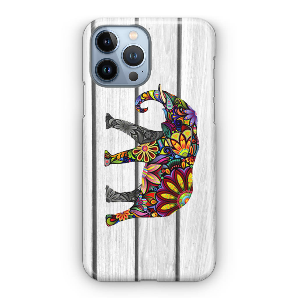 Colorful Elephant Flower iPhone 13 Pro / 13 Pro Max Case