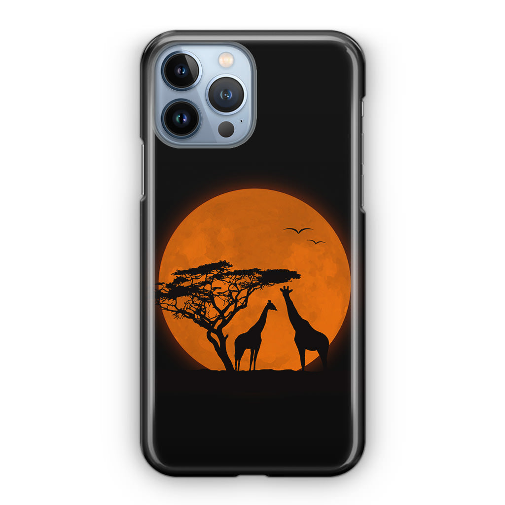Giraffes Silhouette iPhone 13 Pro / 13 Pro Max Case
