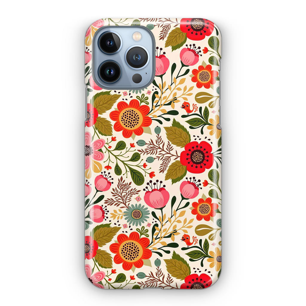 Hello Spring Pattern iPhone 13 Pro / 13 Pro Max Case