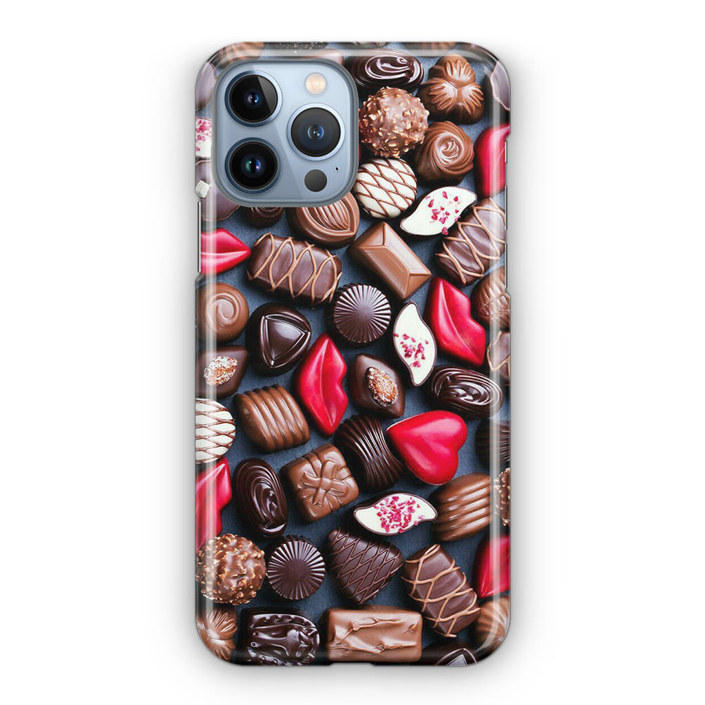 I Love Choco Pattern iPhone 13 Pro / 13 Pro Max Case