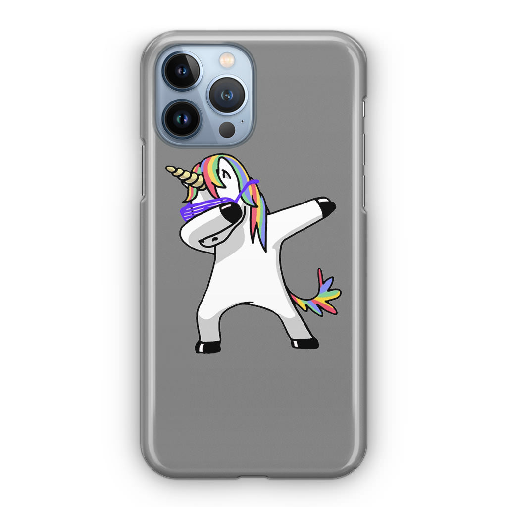 Unicorn Dabbing Grey iPhone 13 Pro / 13 Pro Max Case
