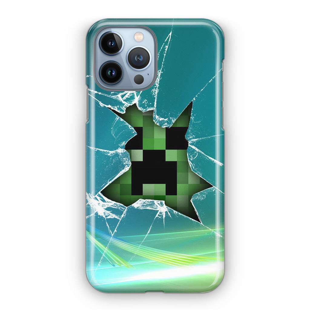 Creeper Glass Broken Green iPhone 13 Pro / 13 Pro Max Case