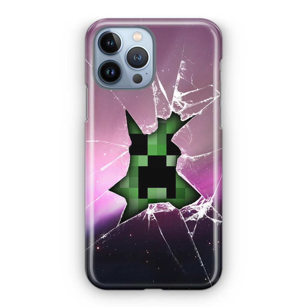 Creeper Glass Broken Violet iPhone 13 Pro / 13 Pro Max Case