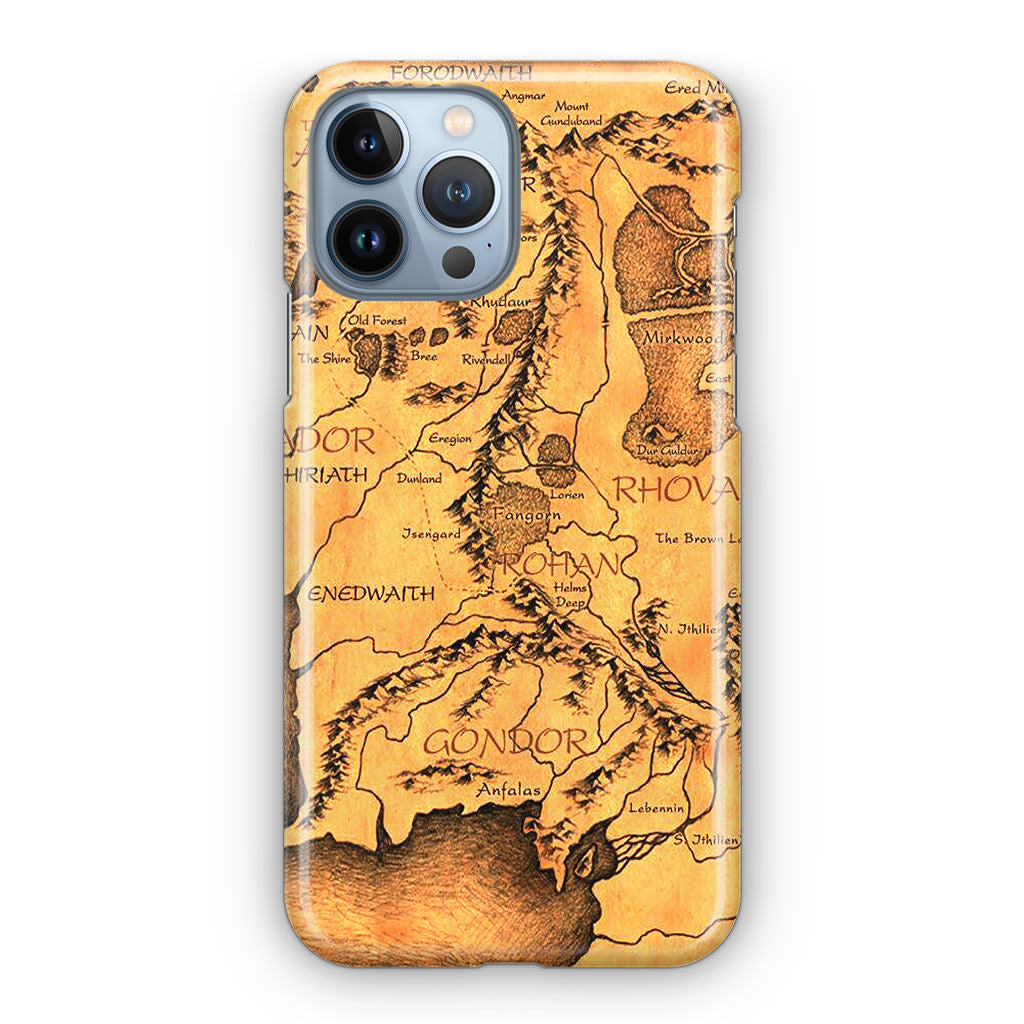 Middle Earth Map Hobbit iPhone 13 Pro / 13 Pro Max Case