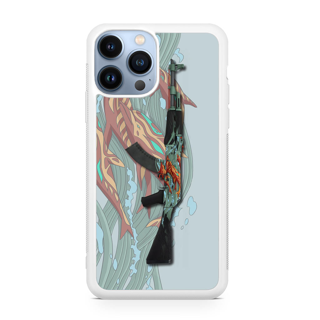 AK 47 Aquamarine Revenge iPhone 13 Pro 13 Pro Max Case Customilo