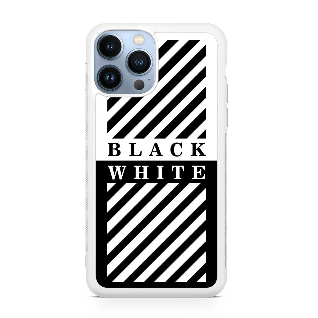 Black White Stripes iPhone 13 Pro / 13 Pro Max Case