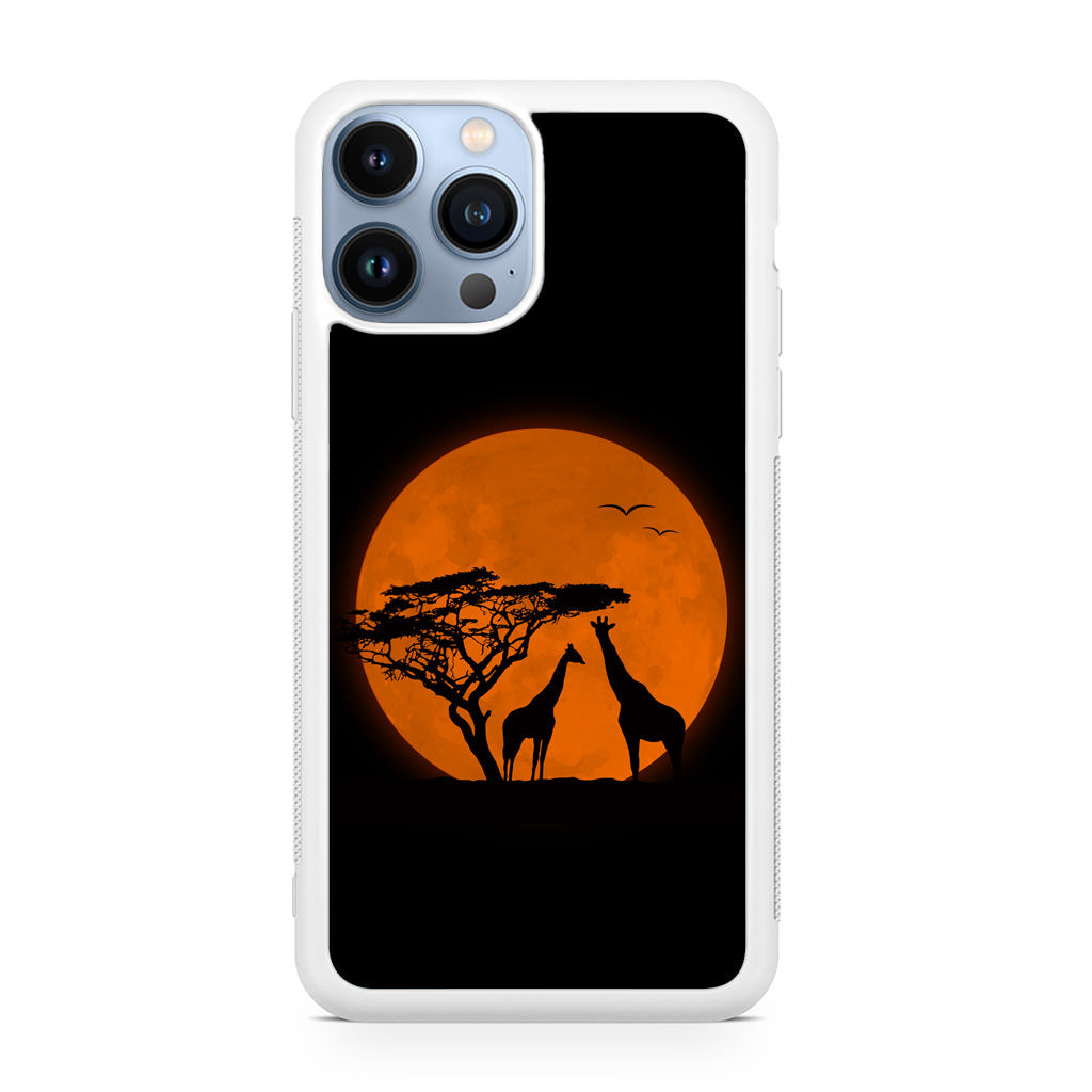 Giraffes Silhouette iPhone 13 Pro / 13 Pro Max Case