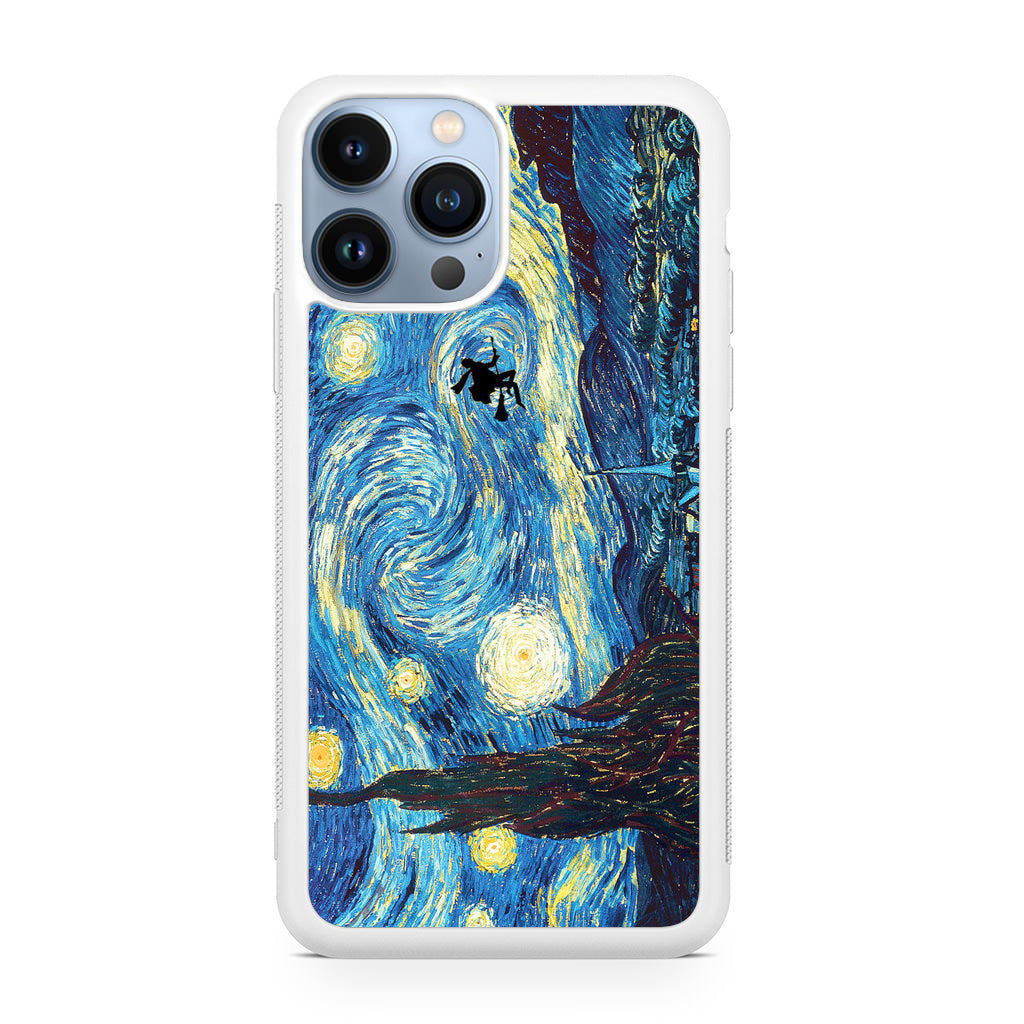 Witch on The Starry Night Sky iPhone 13 Pro / 13 Pro Max Case