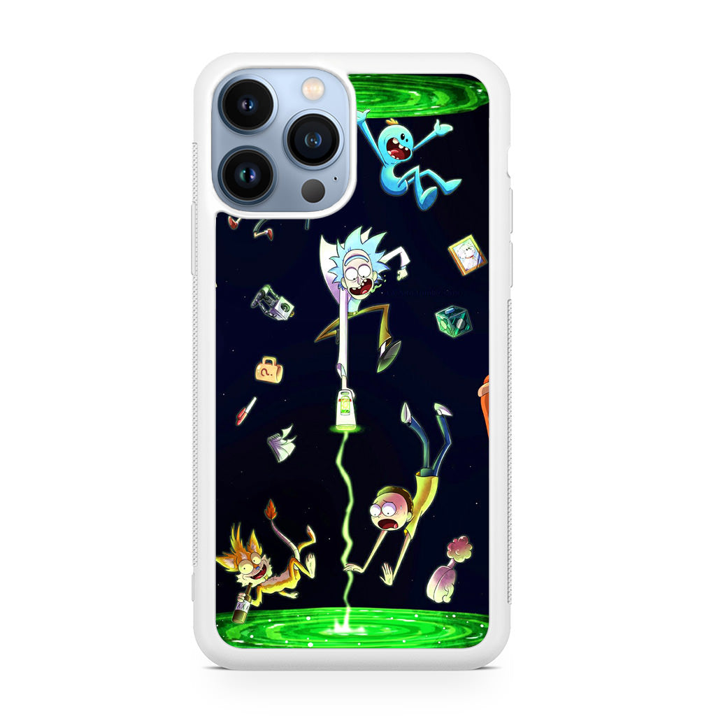 Rick And Morty Portal Fall iPhone 13 Pro / 13 Pro Max Case