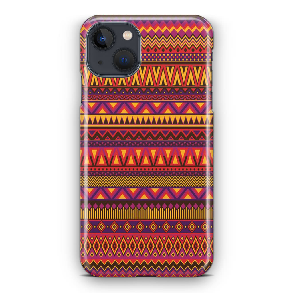 African Aztec Pattern iPhone 13 / 13 mini Case