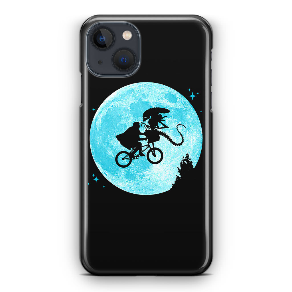 Alien Bike to the Moon iPhone 13 / 13 mini Case