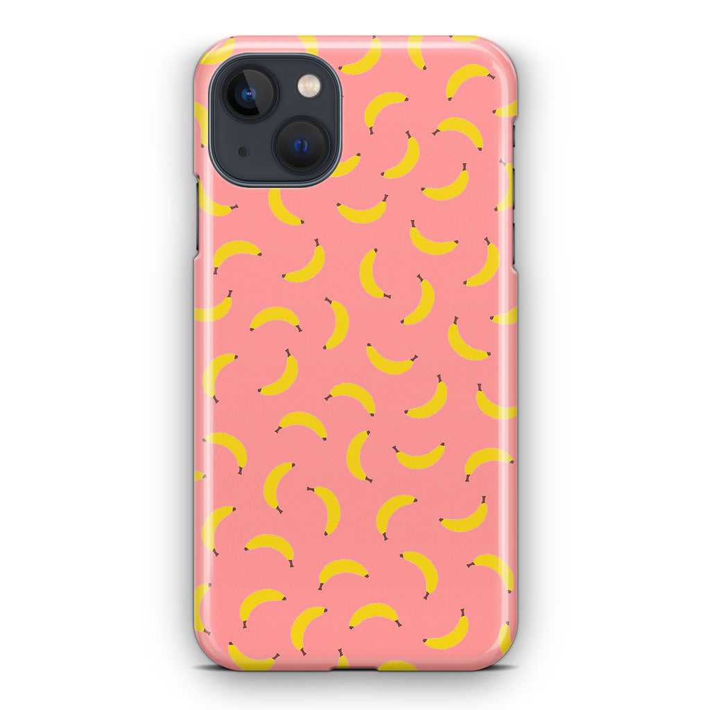 Bananas Fruit Pattern Pink iPhone 13 / 13 mini Case