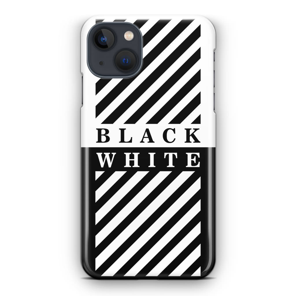 Black White Stripes iPhone 13 / 13 mini Case