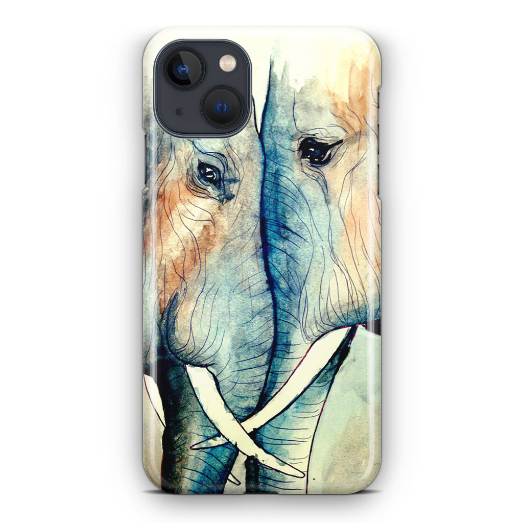 Elephants Sadness iPhone 13 / 13 mini Case