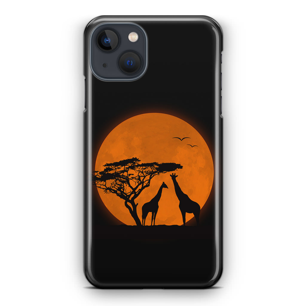 Giraffes Silhouette iPhone 13 / 13 mini Case