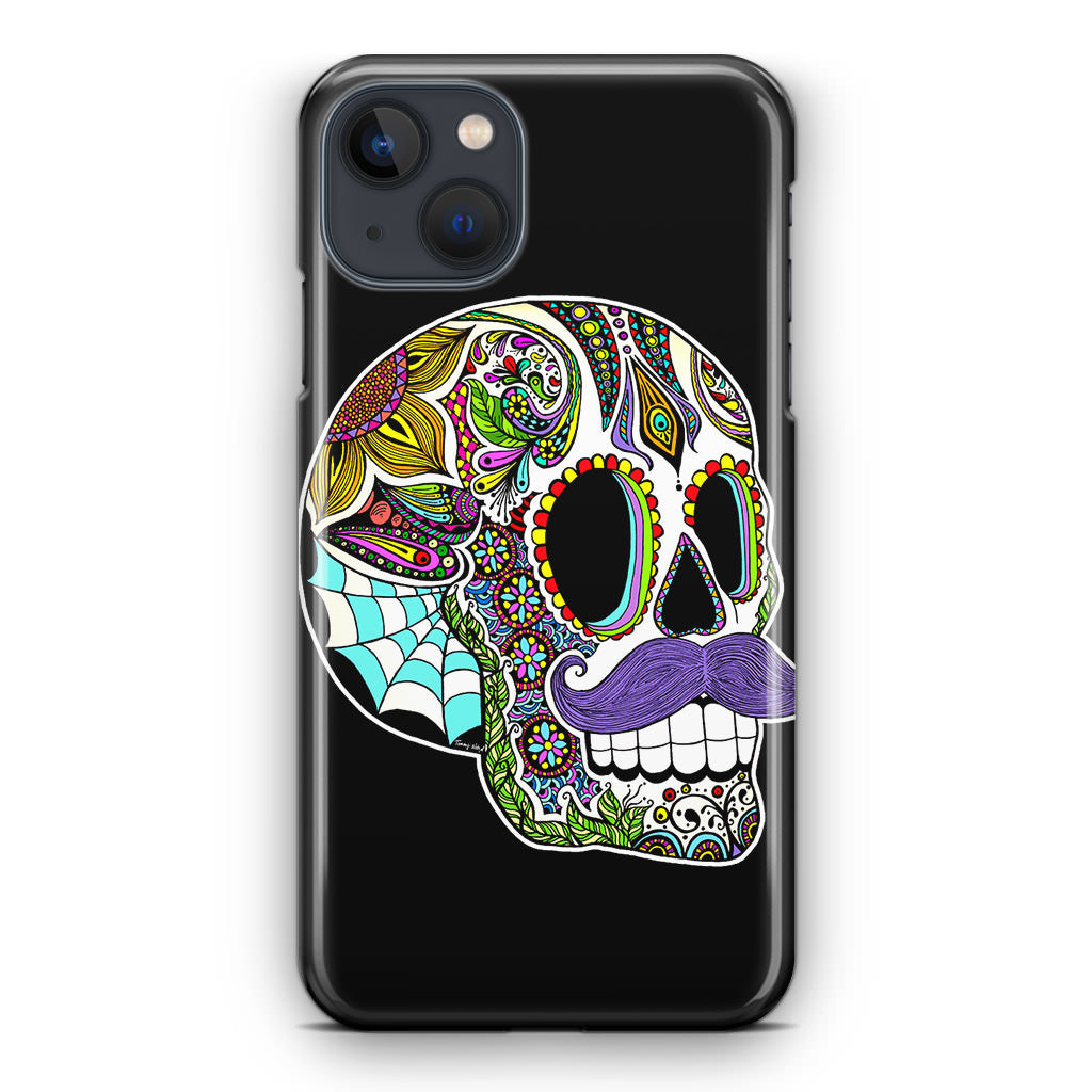 Mustache Sugar Skull iPhone 13 / 13 mini Case