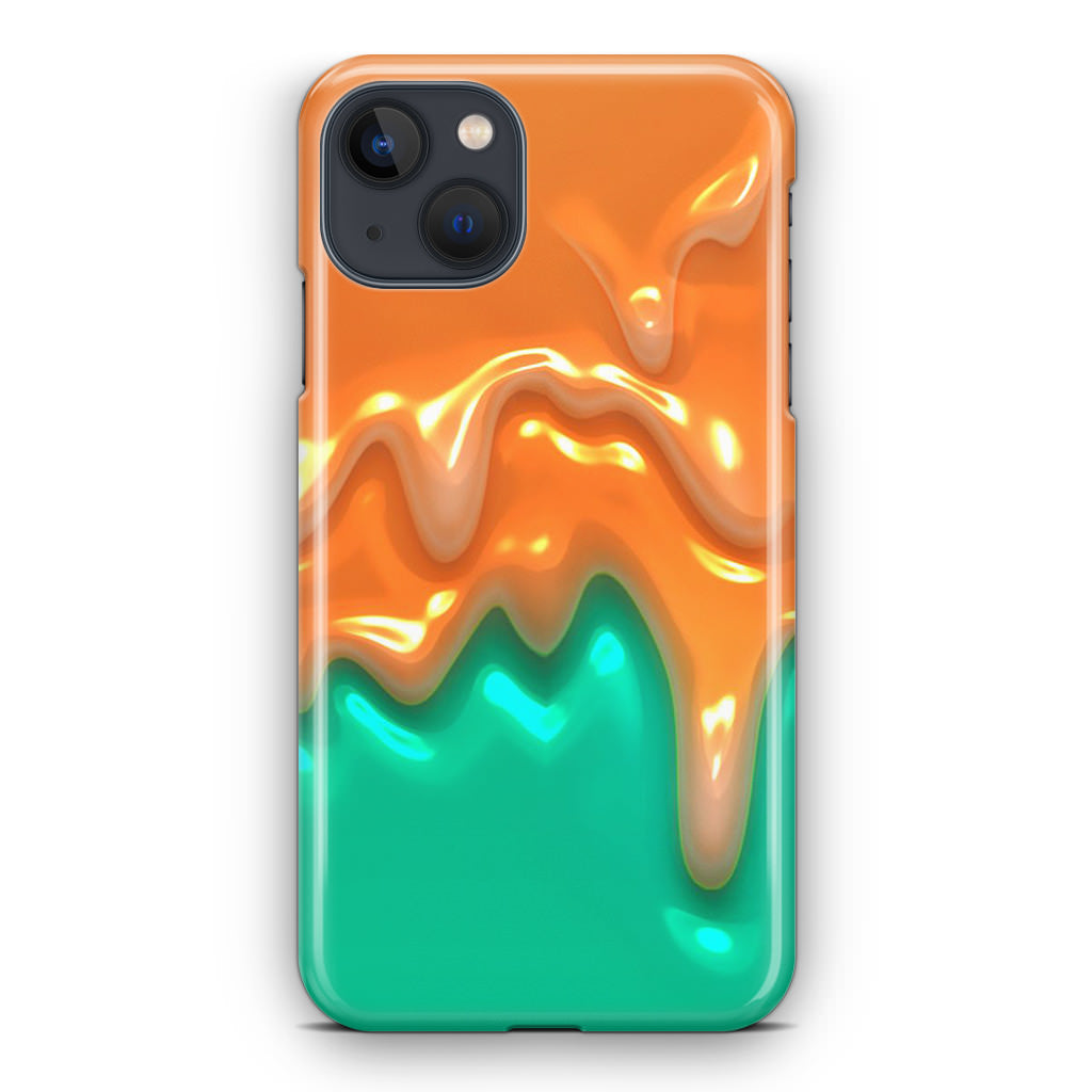 Orange Paint Dripping iPhone 13 / 13 mini Case