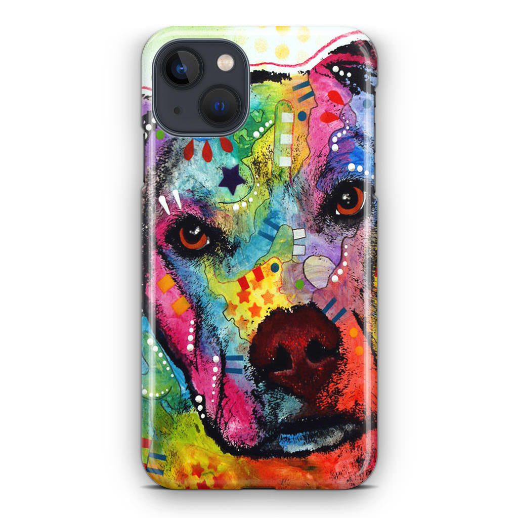 Pitbull Love Painting iPhone 13 / 13 mini Case