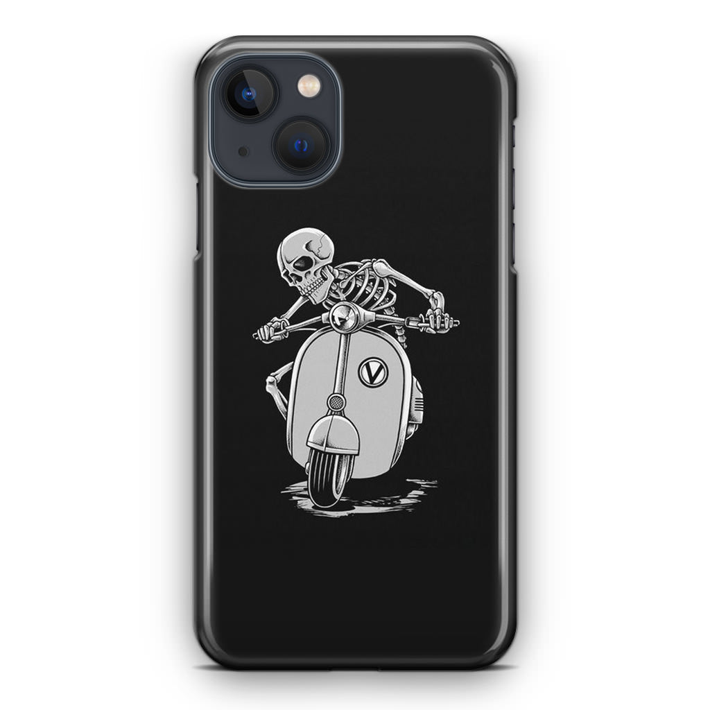 Skeleton Rides Scooter iPhone 13 / 13 mini Case