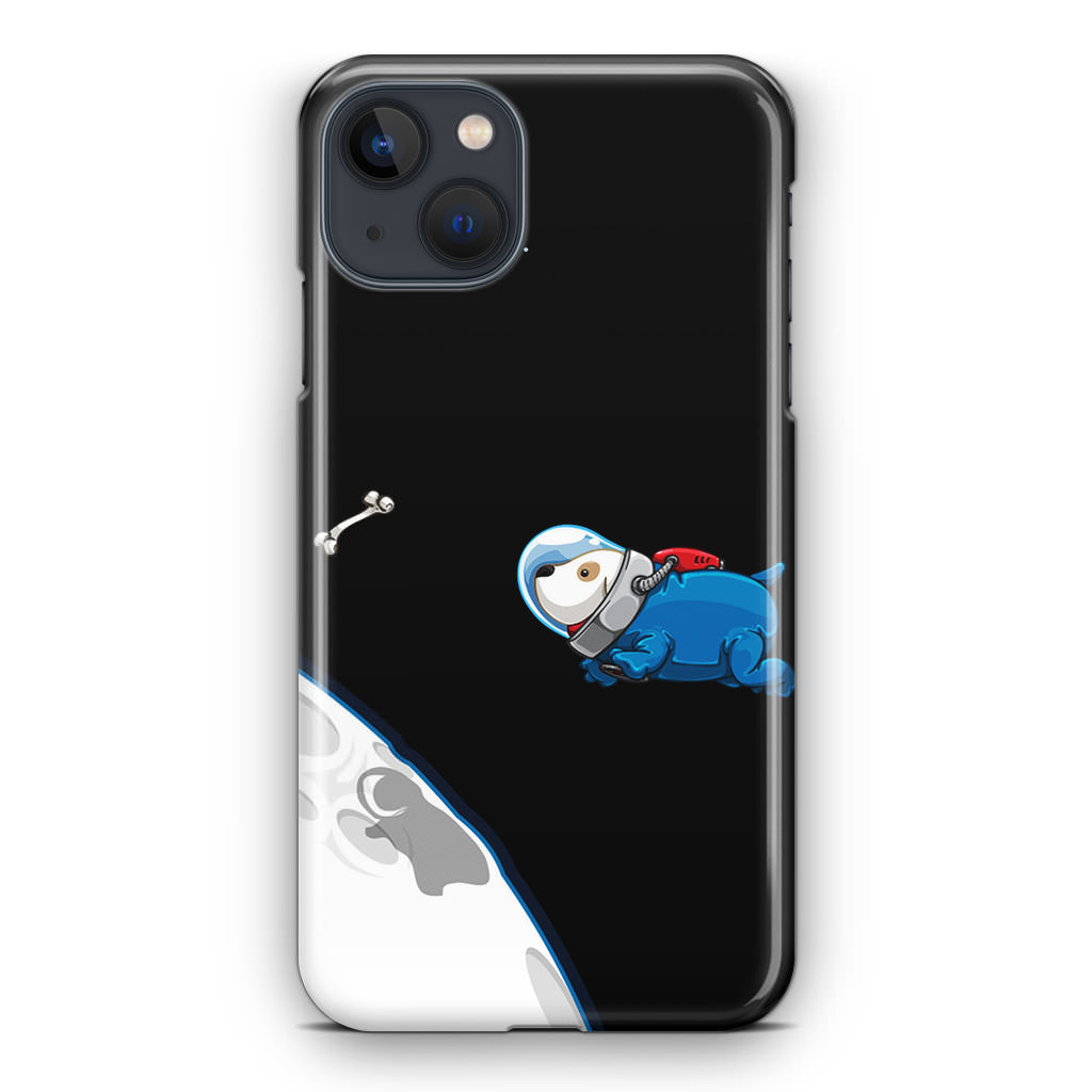 Space Dog Chasing A Bone iPhone 13 / 13 mini Case