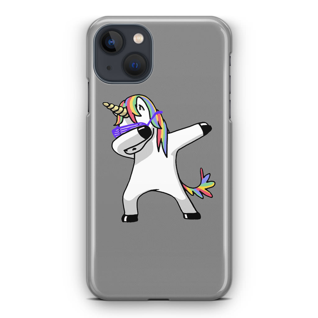 Unicorn Dabbing Grey iPhone 13 / 13 mini Case