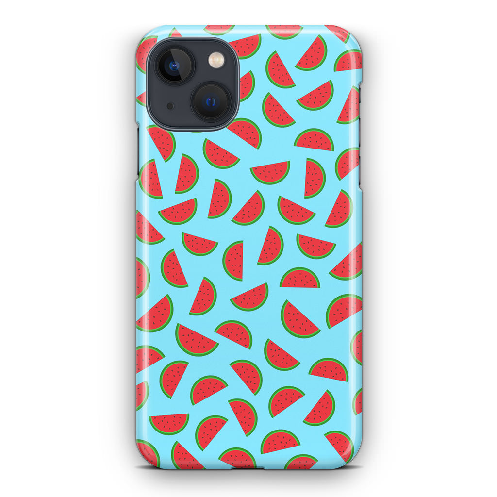 Watermelon Fruit Pattern Blue iPhone 13 / 13 mini Case