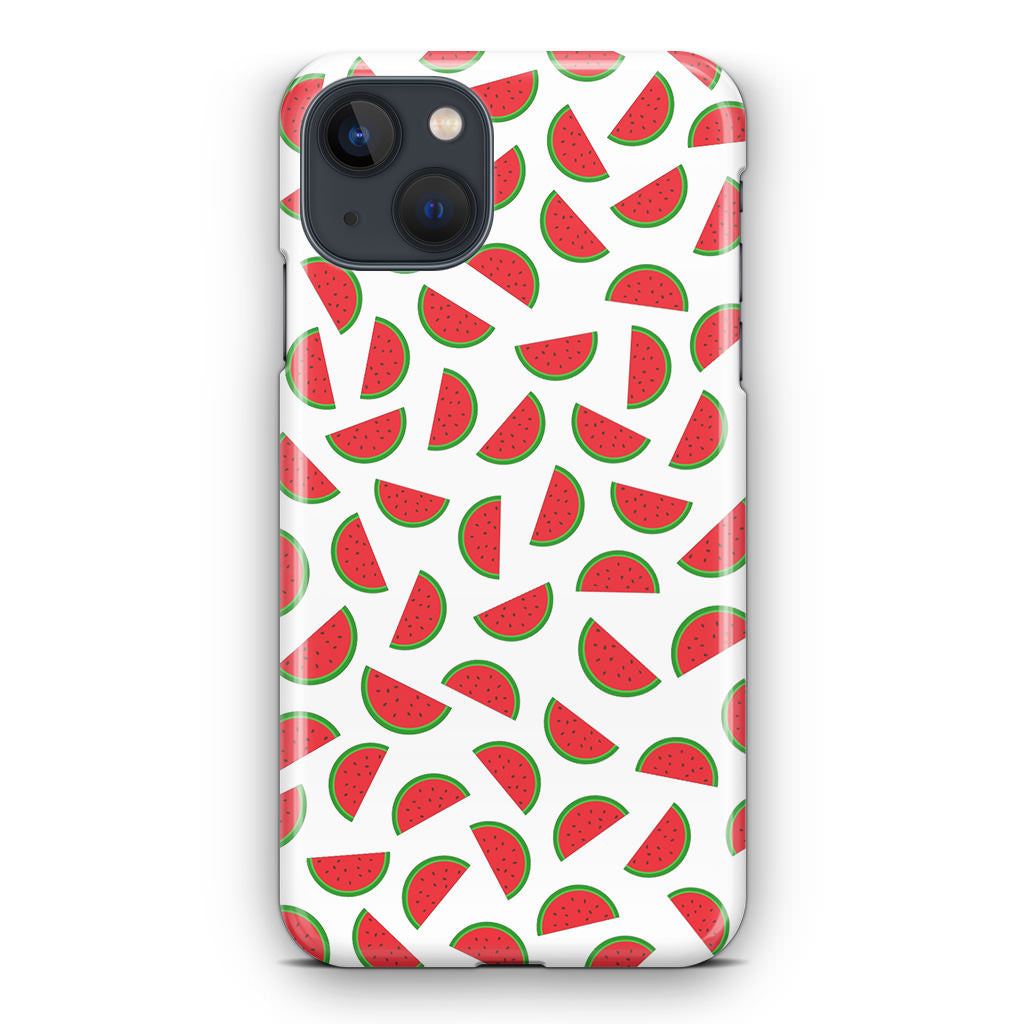 Watermelon Fruit Pattern White iPhone 13 / 13 mini Case