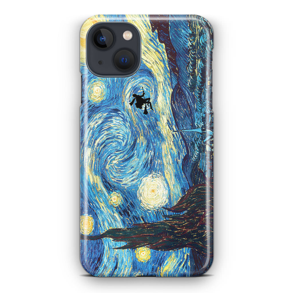 Witch on The Starry Night Sky iPhone 13 / 13 mini Case