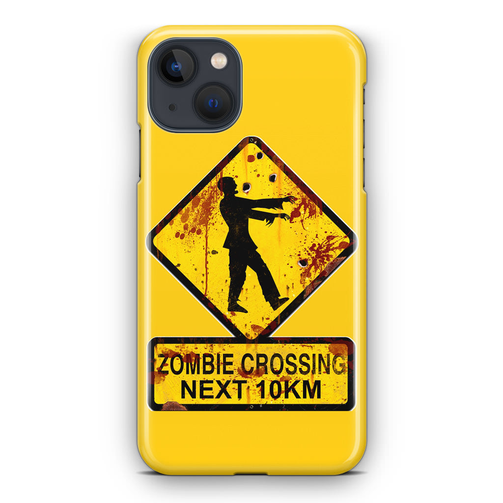 Zombie Crossing Sign iPhone 13 / 13 mini Case