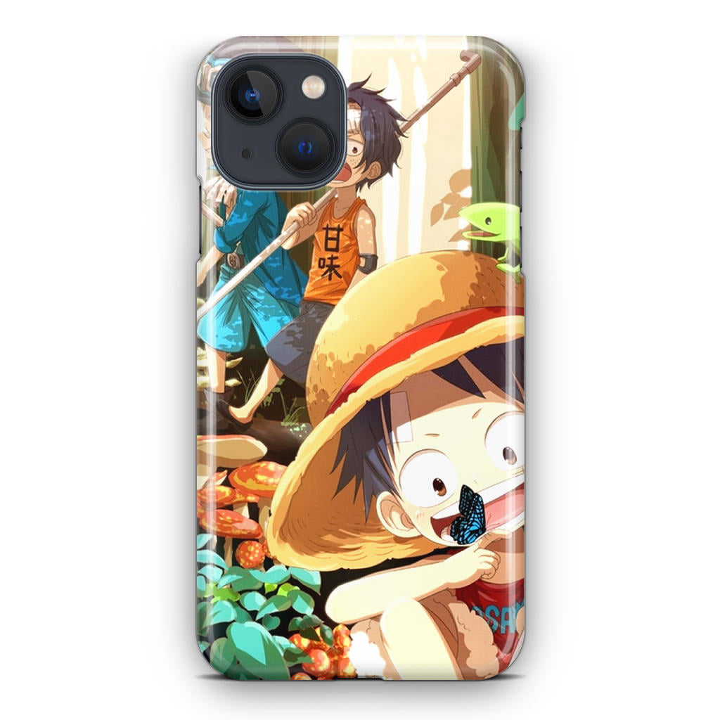 One Piece Little Sabo Ace Luffy Cute iPhone 13 / 13 mini Case