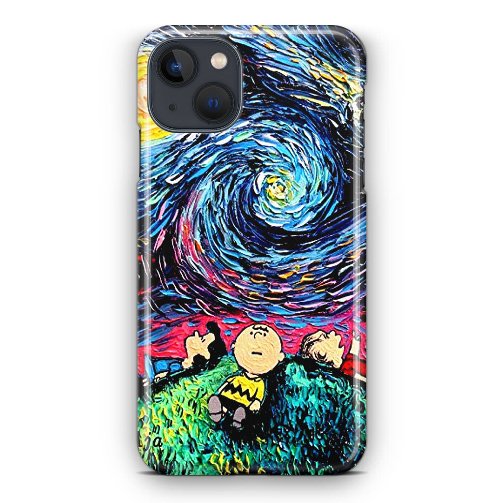 Peanuts At Starry Night iPhone 13 / 13 mini Case