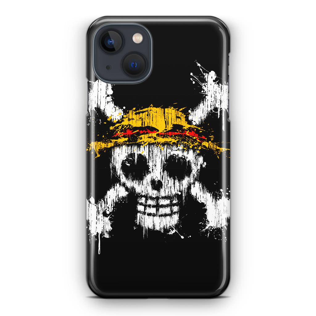 Straw Hat Pirate Logo Paint iPhone 13 / 13 mini Case