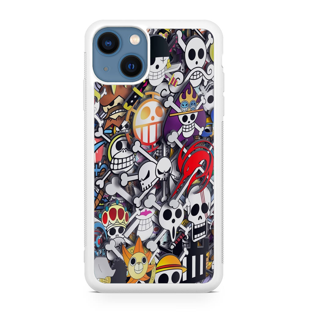 All Pirate Symbols One Piece iPhone 13 / 13 mini Case