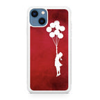 Banksy Girl With Balloons Red iPhone 13 / 13 mini Case