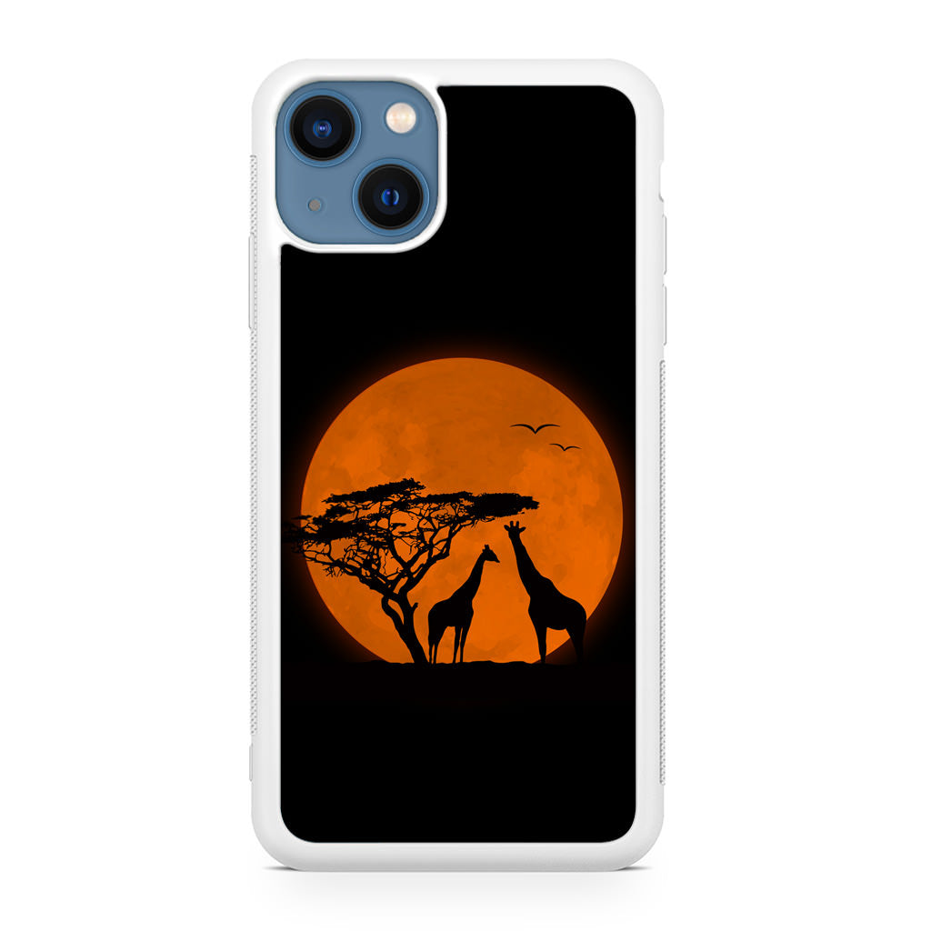 Giraffes Silhouette iPhone 13 / 13 mini Case