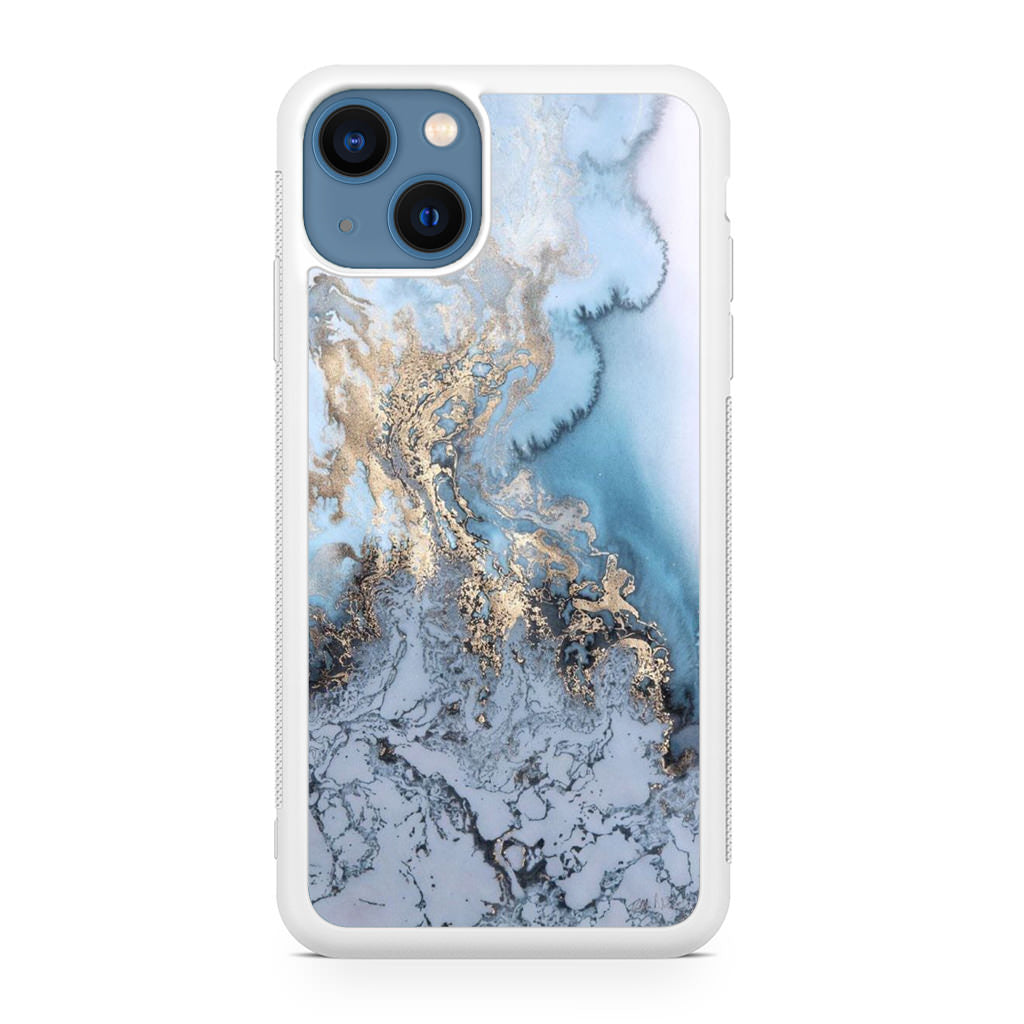 Golden Azure Marble iPhone 13 / 13 mini Case