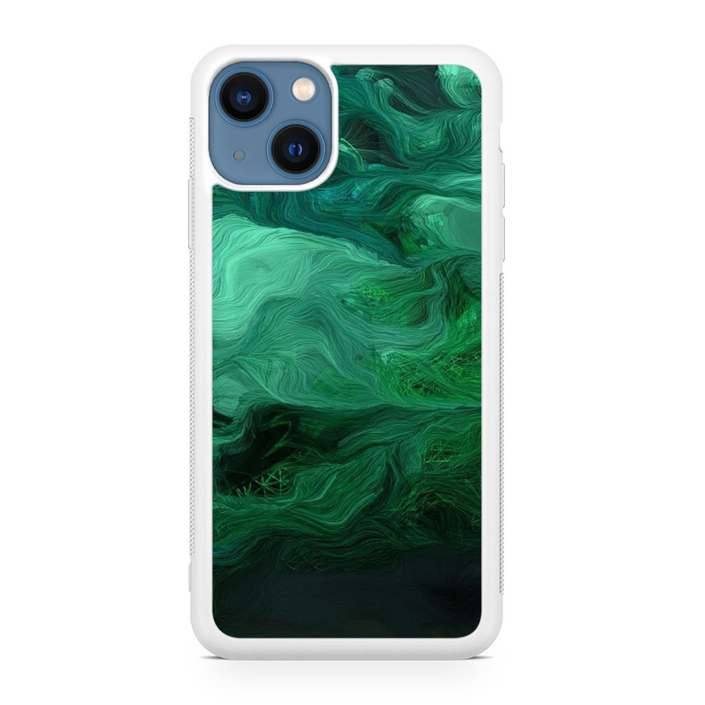 Green Abstract Art iPhone 13 / 13 mini Case