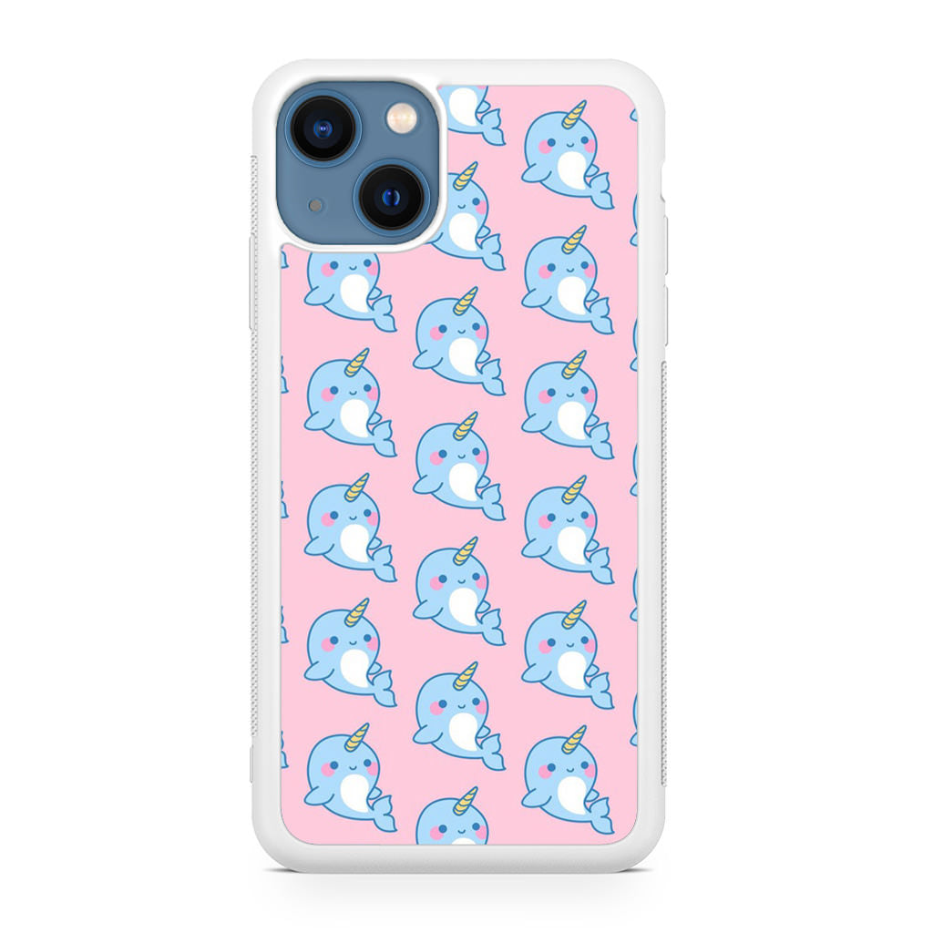 Horned Whales Pattern iPhone 13 / 13 mini Case